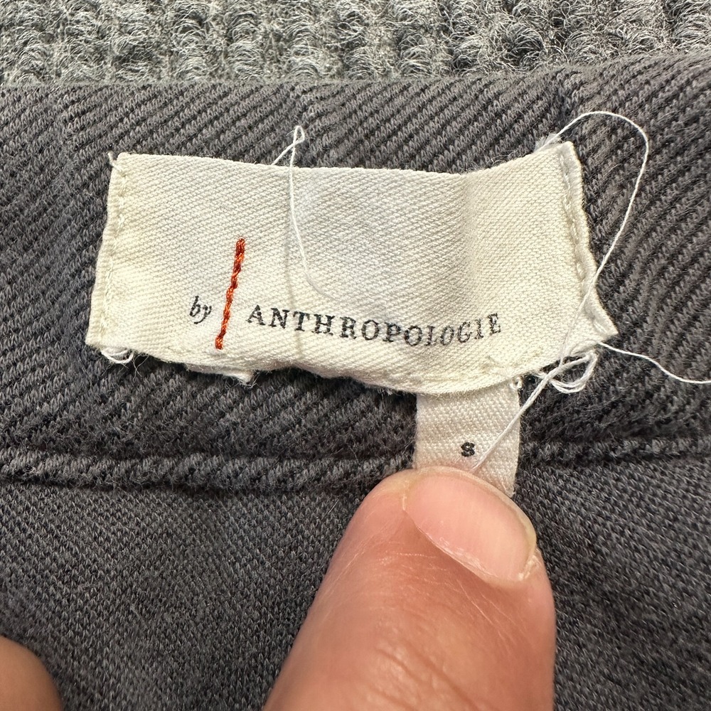Anthropologie Womens Cargo Jogger Pants Small Gray Knit Textured Pull On Stretch - Picture 6 of 9